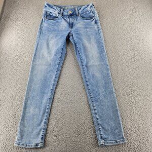 American Eagle Jeans Womens 4 Short Blue Skinny Super Stretch Denim